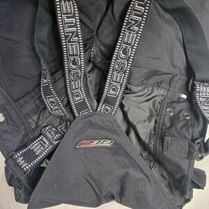 Descente D310 Black Snowboard Ski Bib Overalls Web Signature‎ Suspenders 34 Long